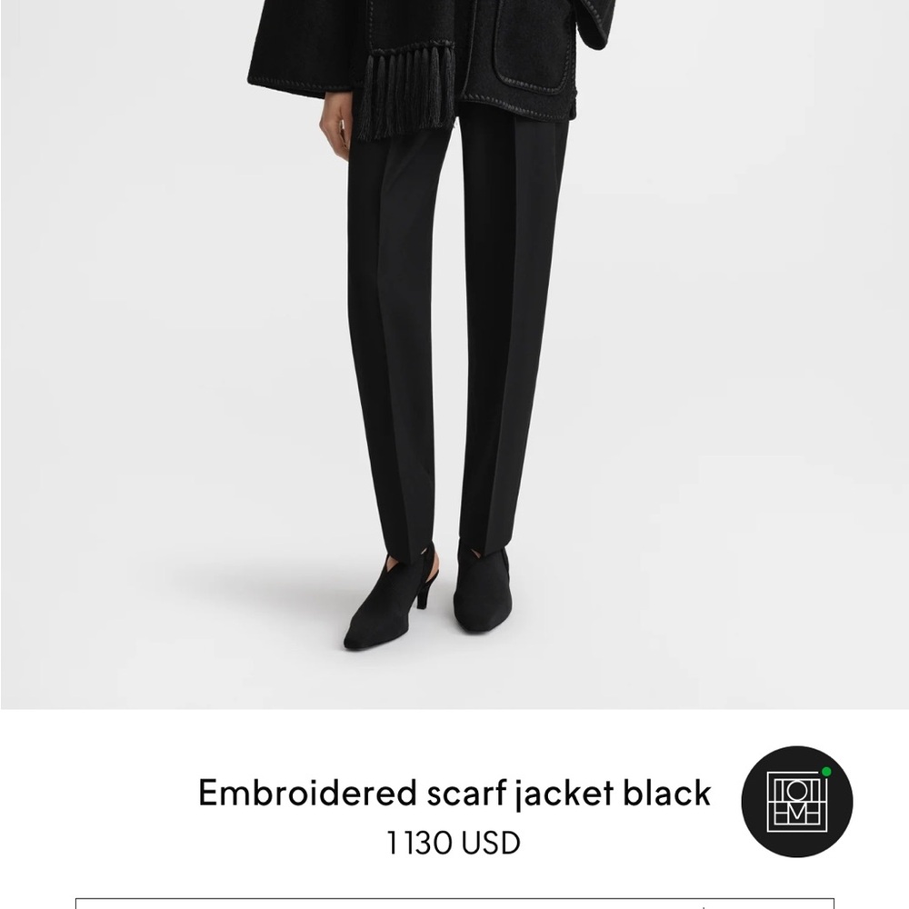 Toteme embroidered scarf jacket - Picture 11 of 11